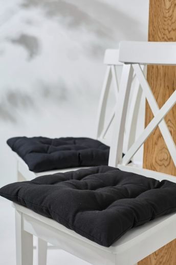 Кухонная подушка на стул (габардин) арт.GB40 / Черный