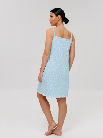 Женская сорочка Сор-96(К) / Нежно-голубой (сердечки)