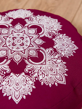 Болстер для йоги круглый "релакс" / бордо