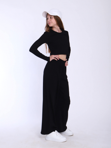 Детский лонгслив "Джулия" / Черный