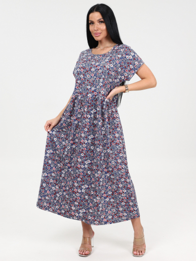 Женское платье М-982 / Цветок серый