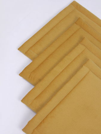 Комплект квадратных подушек на стул с завязками (4 шт.) арт. PKK / Желтый