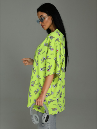 Женская футболка Ирбис / Салатовый