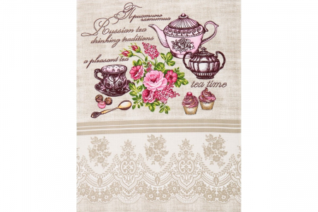 Набор полотенец вафельное полотно 3 шт. / Чаепитие