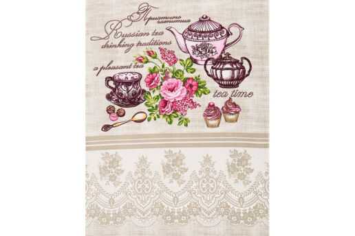 Набор полотенец вафельное полотно 3 шт. / Чаепитие