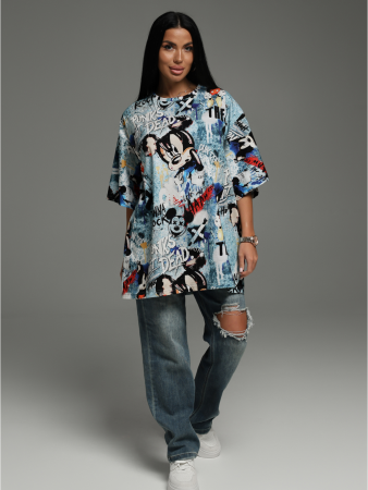 Женская футболка Ирбис / Микки джинс