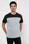 Мужская футболка 14482 / серый+черный