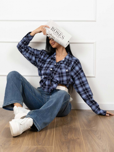 Женская рубашка мод.2110 / Синий