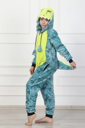 Детский комбинезон-кигуруми "Rex" 1536-Эф/Р / Голубой