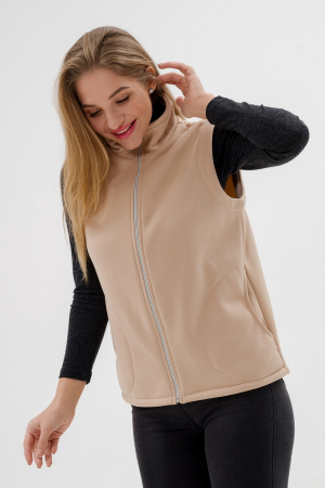 Жилет женский из футера / Латте