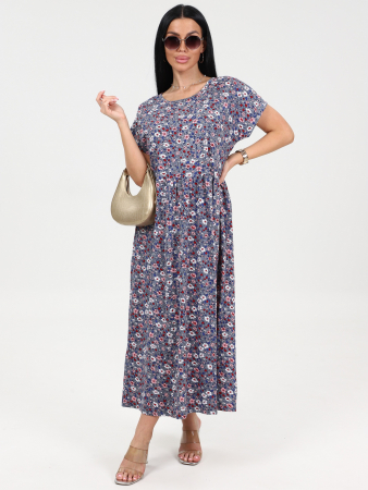 Женское платье М-982 / Цветок серый