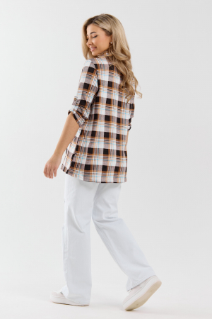 Женская рубашка 36988 / коричневый