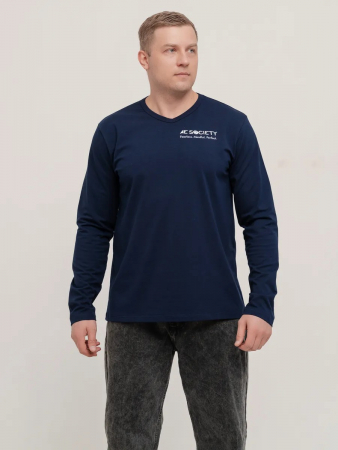Мужской лонгслив "Оникс" арт.мк1282 / Темно-синий