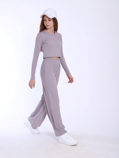 Детский лонгслив "Джулия" / Серый