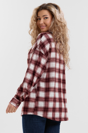 Женская рубашка 36995 / коричневый