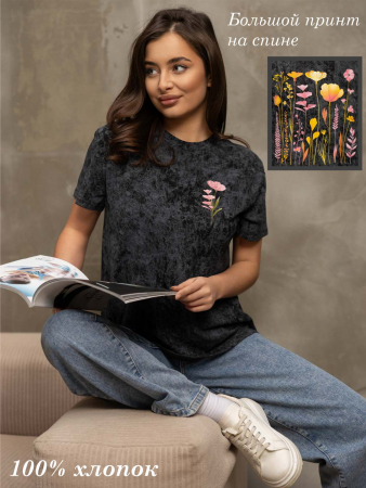Женская футболка мод.2156/1 / Черный