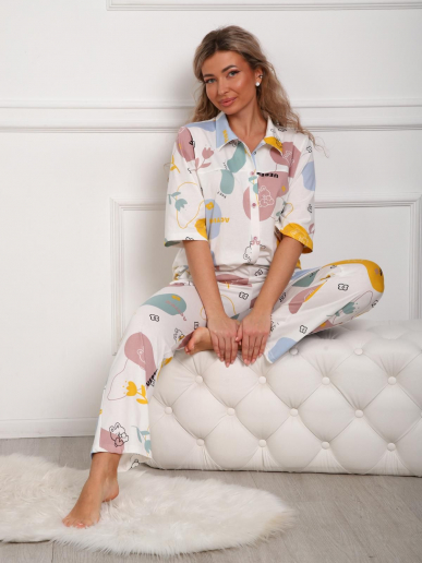 Женская пижама Лиадан / молочный