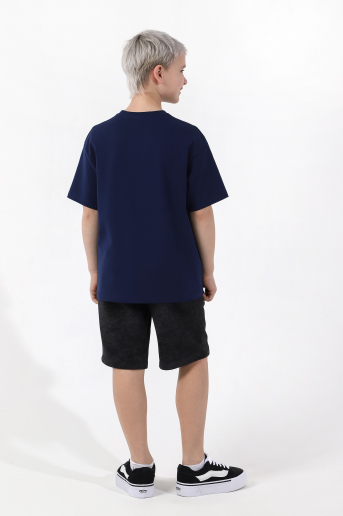 Детская футболка для мальчика Леон-3 / темно-синий