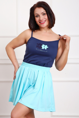 Женская пижама с шортами 88147 / индиго