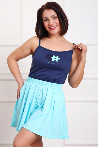 Женская пижама с шортами 88147 / индиго