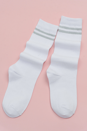 Детские гольфы Люрекс (набор 2 пары) / белый