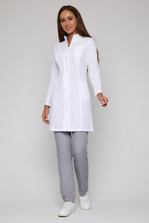Халат медицинский женский 2-02-03-4 (дл.рукав) / Стрейч