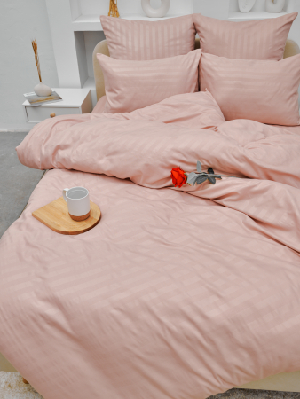 Пододеяльник микрофибра страйп / Пудра