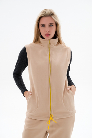 Жилет женский из футера / Латте макси