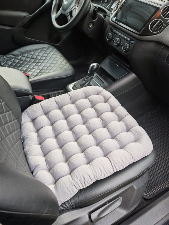 Подушка автомобильная на сиденье "АВТО-БИО" 50x45 / светло-серая