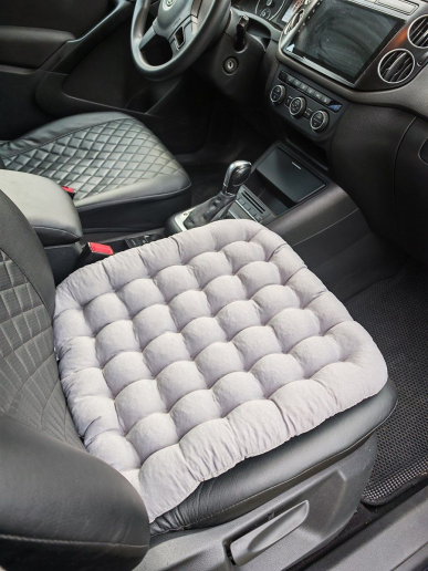 Подушка автомобильная на сиденье "АВТО-БИО" 50x45 / светло-серая