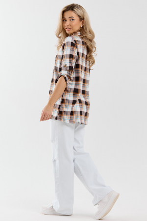 Женская рубашка 36988 / коричневый