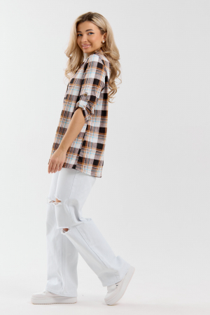 Женская рубашка 36988 / коричневый