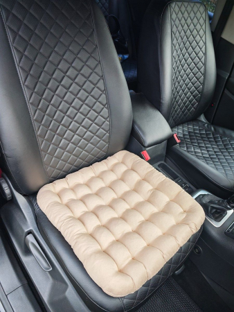 Подушка автомобильная на сиденье "АВТО-БИО" 50x45 / бежевая