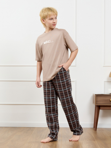 Костюм для мальчика Браун-1 / бежевый