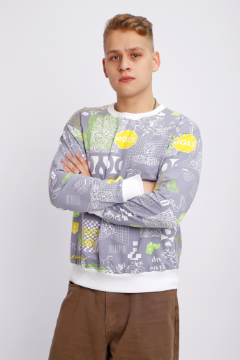 Мужской свитшот 88141 / серый