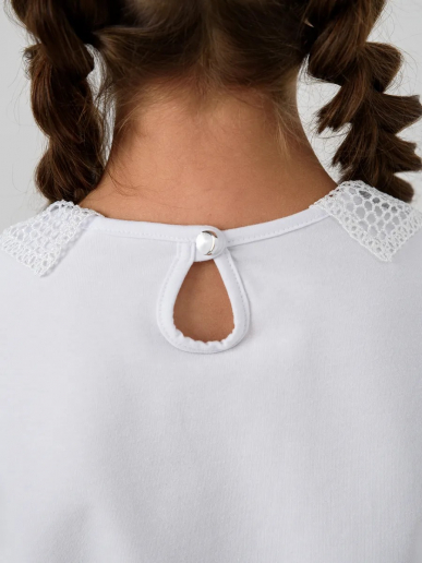 Детская блузка "Злата" длинный рукав / Белый