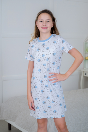 Ночная сорочка детская Ласка / овечки голубой