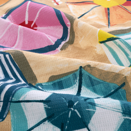 Полотенце банное вафельное Зонтики 1