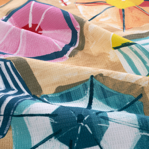 Полотенце банное вафельное Зонтики 1