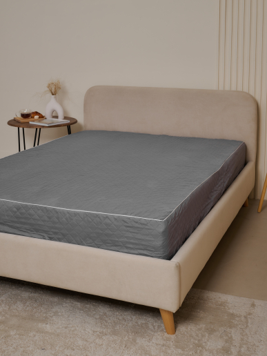 Чехол на матрац стеганный / Темно-серый