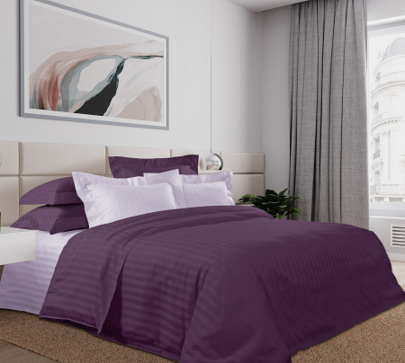 Постельное белье страйп-сатин ТМ Legends / Фиолет