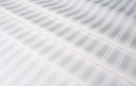 Пододеяльник из страйп-сатина / Белый полоса 3х3