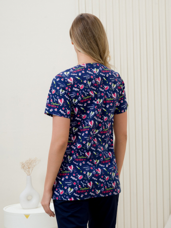 Рубашка медицинская женская М-281(ST14) Элит-145 / Стрейч