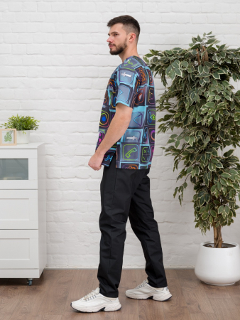 Рубашка медицинская мужская М-286-12357 Поплин