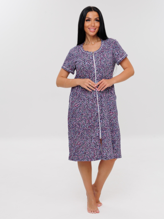 Женский халат Х-95(К) / Розовый (веточки)