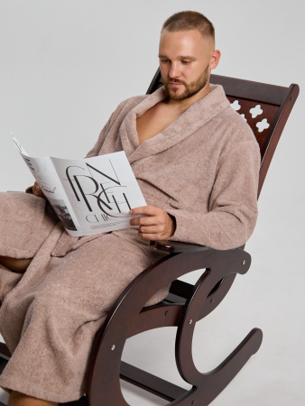 Халат мужской Комфорт-4 / серо-бежевый