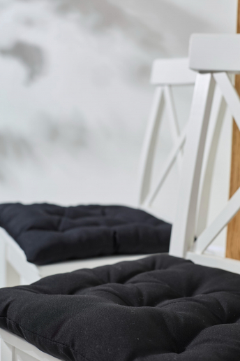 Кухонная подушка на стул (габардин) арт.GB40 / Черный