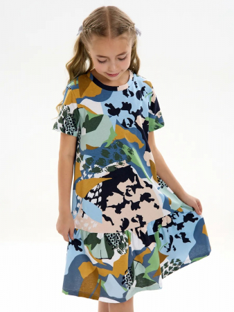 Детское платье "Лето" / Цветы камуфляж