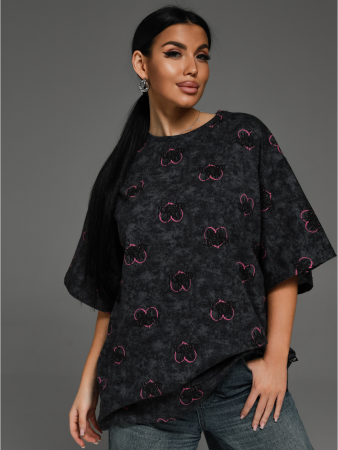 Женская футболка Ирбис / Графит