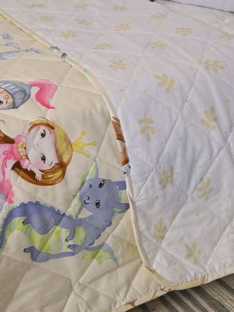 Покрывало стеганое детское поплин / Воздушный замок